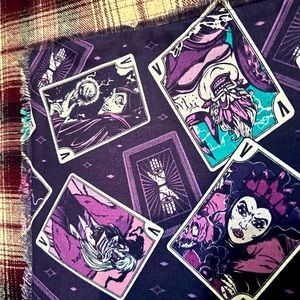 Handmade Disney Villains Tarot Card Purple Flannel. NEW - Charlotte Russe
